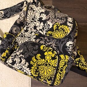 Vera Bradley Black and Yellow Floral Backpack